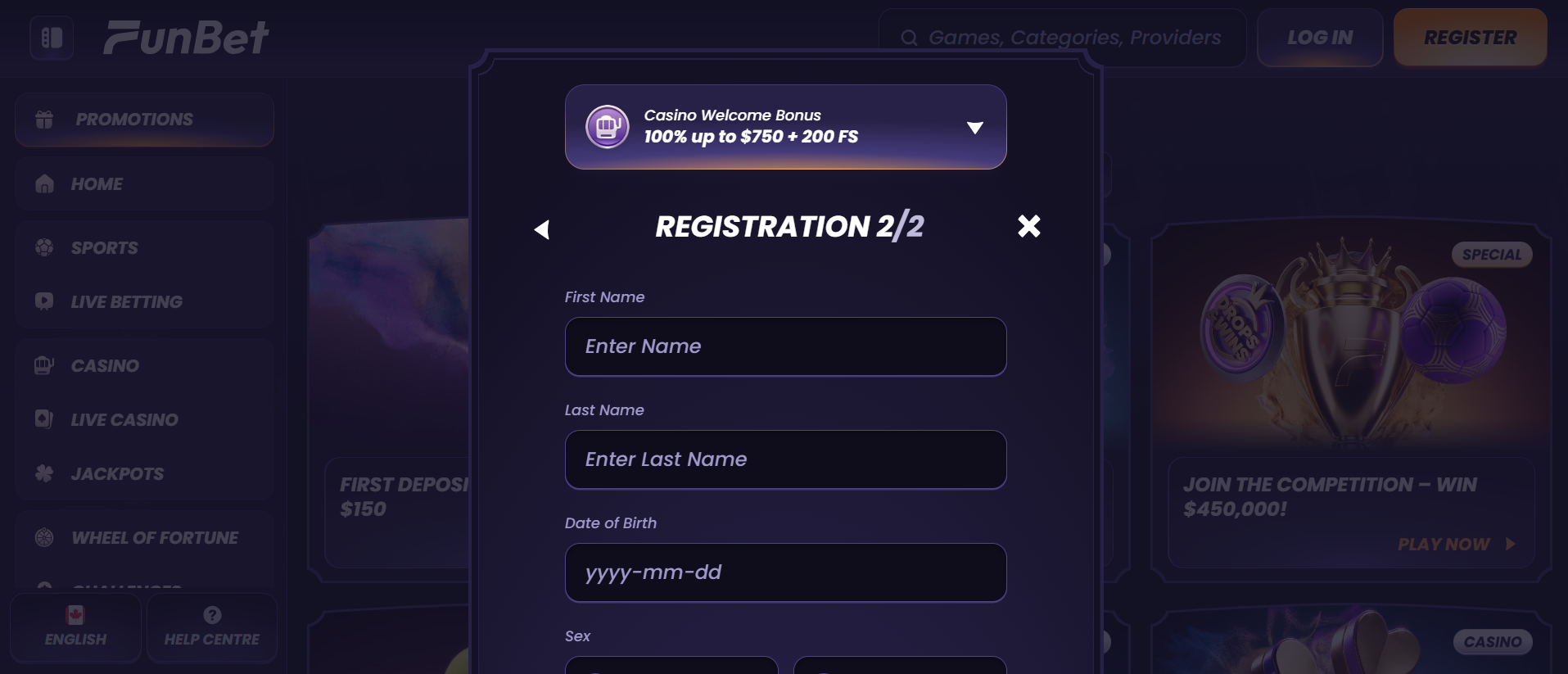 FunBet legaal casino